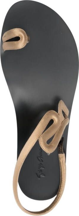 Giorgio Armani wrap-design sandals Gold