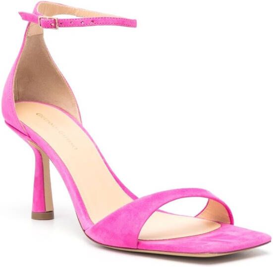 Giuliano Galiano 75mm heel suede sandals Pink