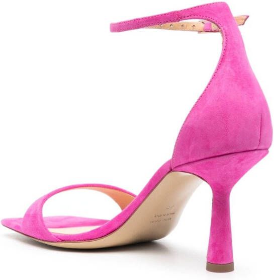 Giuliano Galiano 75mm heel suede sandals Pink