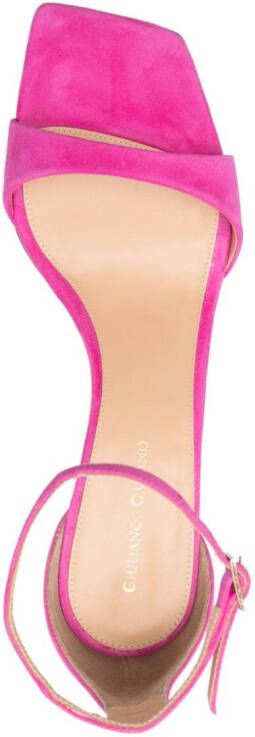 Giuliano Galiano 75mm heel suede sandals Pink