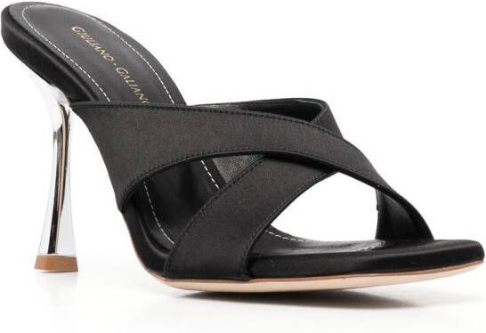 Giuliano Galiano crossover-strap sandals Black
