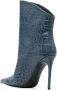 Giuliano Galiano Elise 105mm embossed ankle boots Blue - Thumbnail 3