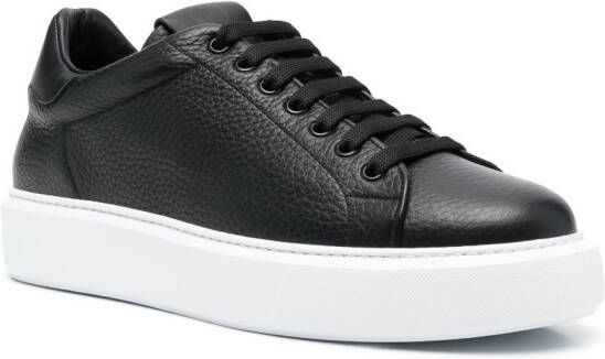 Giuliano Galiano lace-up calf-leather sneakers Black
