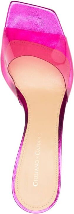 Giuliano Galiano Rose open-toe 83mm mules Pink