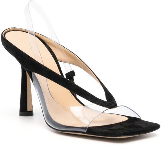 Giuliano Galiano slingback square-toe sandals Black