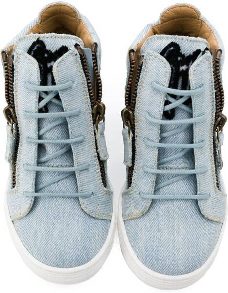 Giuseppe Junior ankle lace-up sneakers Blue