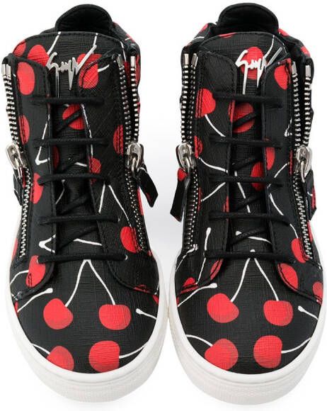 Giuseppe Junior cherry print sneakers Black