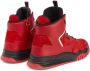 Giuseppe Junior Talon high-top suede-trim sneakers Red - Thumbnail 2