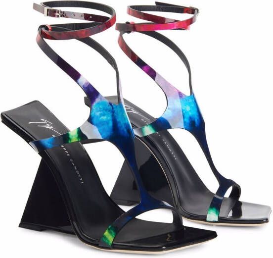 Giuseppe Zanotti 105mm angled heel sandals Multicolour