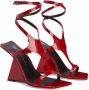 Giuseppe Zanotti 105mm angled wrapped sandals Red - Thumbnail 2