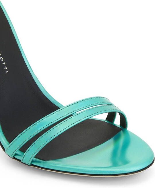 Giuseppe Zanotti 105mm metallic-effect stiletto sandals Blue