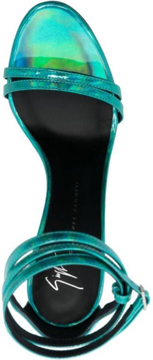 Giuseppe Zanotti 105mm metallic-effect stiletto sandals Green