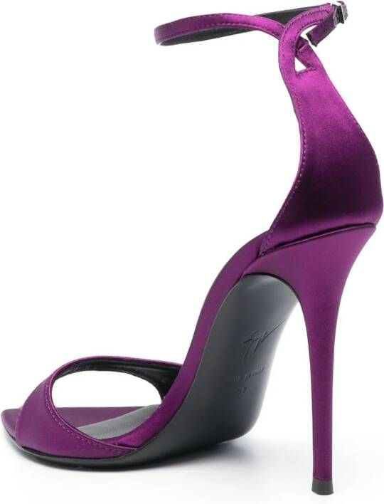 Giuseppe Zanotti 105mm pointed-toe satin pumps Purple