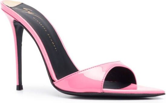 Giuseppe Zanotti 110mm patent high-heeled mules Pink