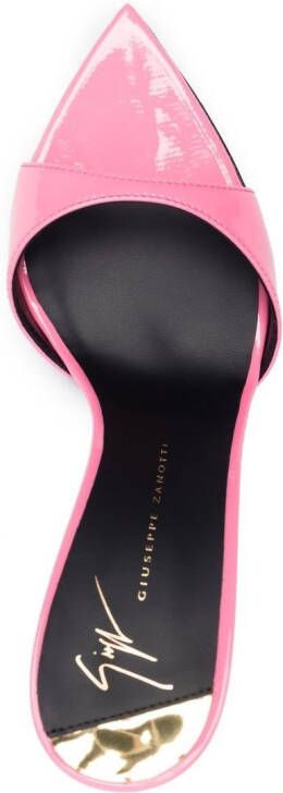 Giuseppe Zanotti 110mm patent high-heeled mules Pink