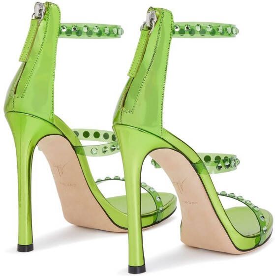 Giuseppe Zanotti 120mm crystal-embellished stiletto sandals Green