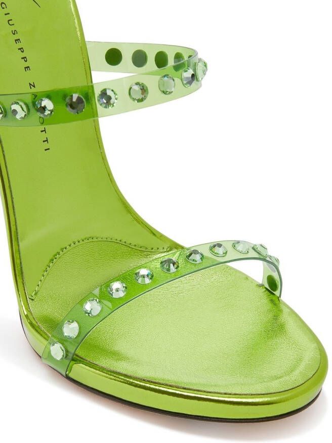 Giuseppe Zanotti 120mm crystal-embellished stiletto sandals Green