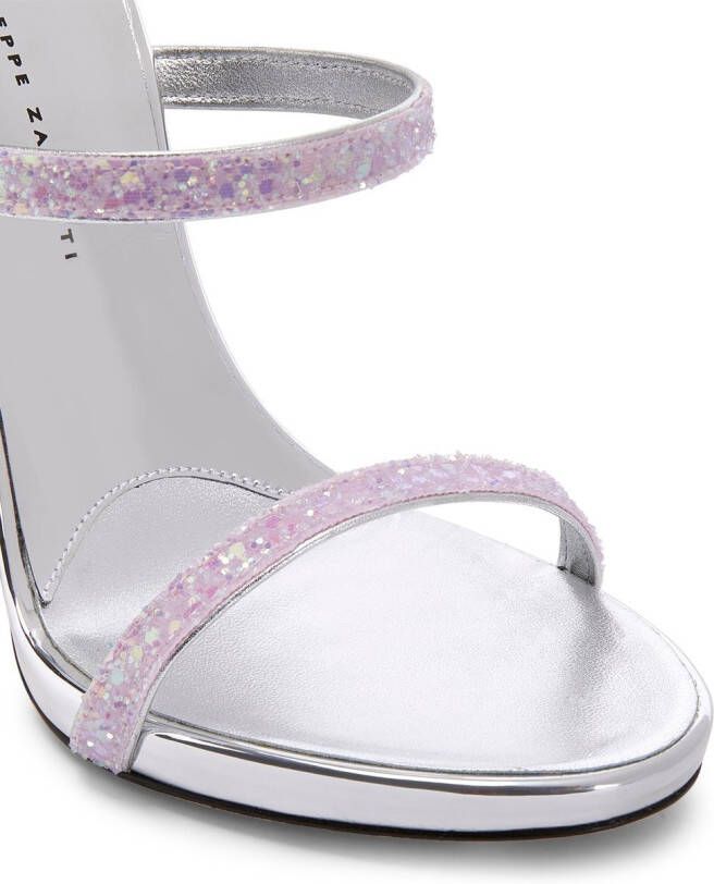 Giuseppe Zanotti 120mm glittered stiletto sandals Pink