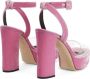 Giuseppe Zanotti 120mm transparent platform sandals Pink - Thumbnail 3