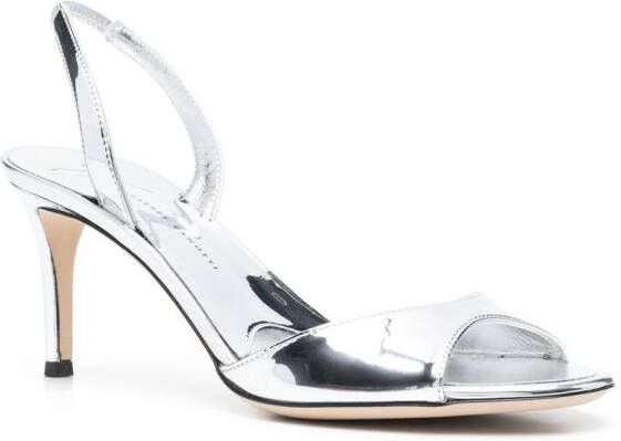 Giuseppe Zanotti 80mm metallic-finish sandals Grey