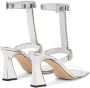 Giuseppe Zanotti 85mm crystal-embellished heeled sandals Silver - Thumbnail 3