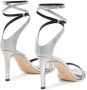 Giuseppe Zanotti 85mm metallic-effect leather sandals Silver - Thumbnail 2