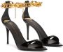 Giuseppe Zanotti 90mm chain-trim leather sandals Black - Thumbnail 2