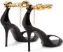 Giuseppe Zanotti 90mm chain-trim leather sandals Black - Thumbnail 3