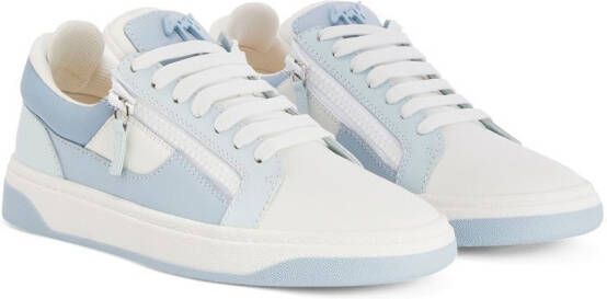 Giuseppe Zanotti 94 panelled low-top sneakers Blue