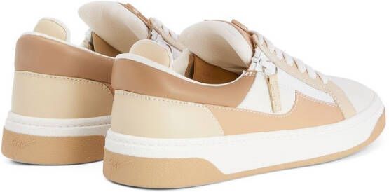 Giuseppe Zanotti 94 panelled low-top sneakers Neutrals