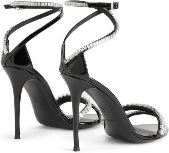 Giuseppe Zanotti Abileene 90mm crystal-embellished sandals Black