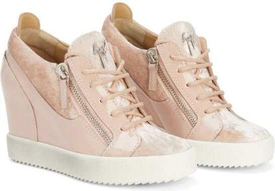 Giuseppe Zanotti Addy Wedge 75mm sneakers Pink