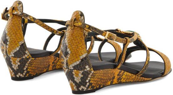 Giuseppe Zanotti Adelaide python-print sandals Multicolour