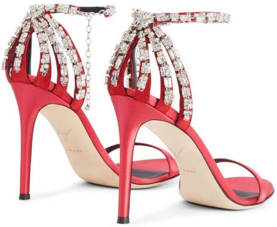 Giuseppe Zanotti Adele crystal 105mm sandals Pink