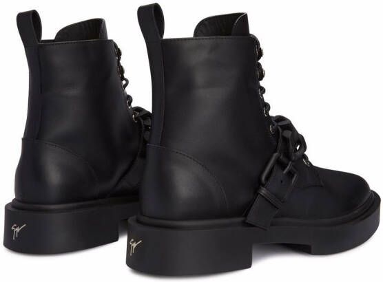 Giuseppe Zanotti Adric chain-trim ankle boots Black