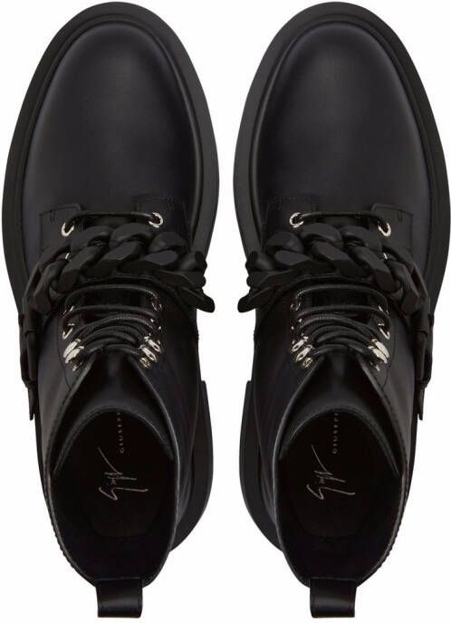 Giuseppe Zanotti Adric chain-trim ankle boots Black