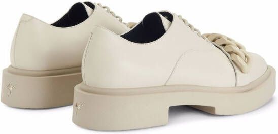 Giuseppe Zanotti Adric chain-trim lace-up shoes White