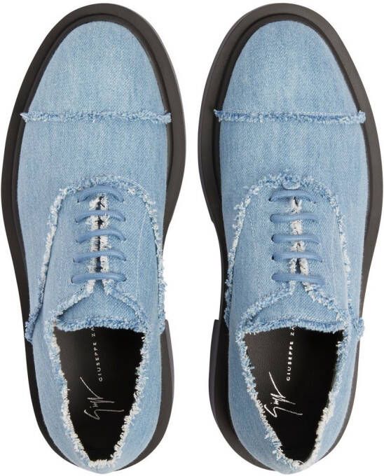 Giuseppe Zanotti Adric denim lace-up shoes Blue