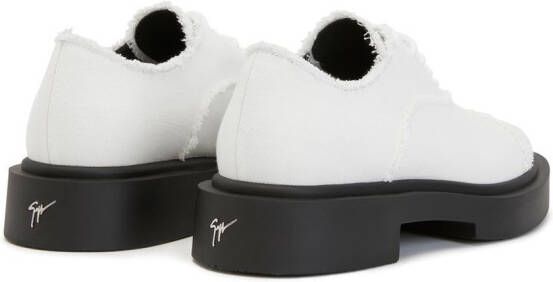 Giuseppe Zanotti Adric frayed platform shoes White
