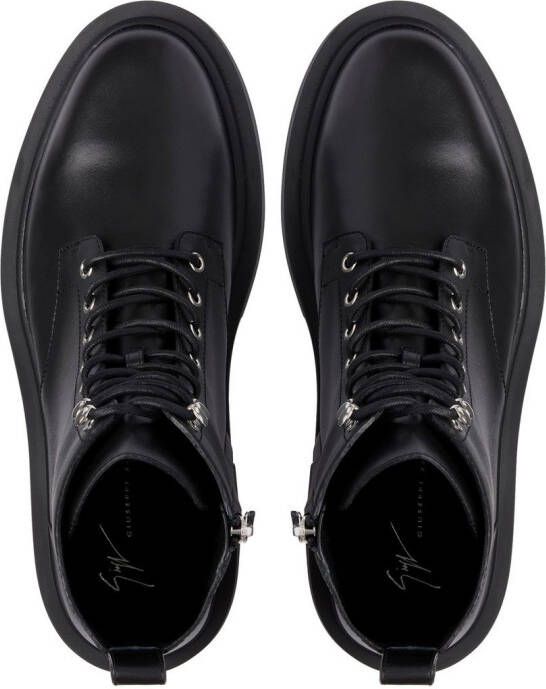 Giuseppe Zanotti Adric leather combat boots Black