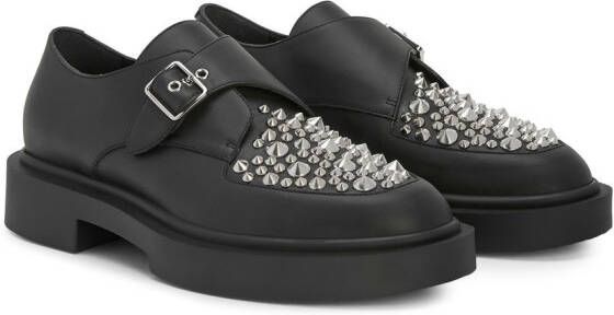 Giuseppe Zanotti Adric studded leather loafers Black