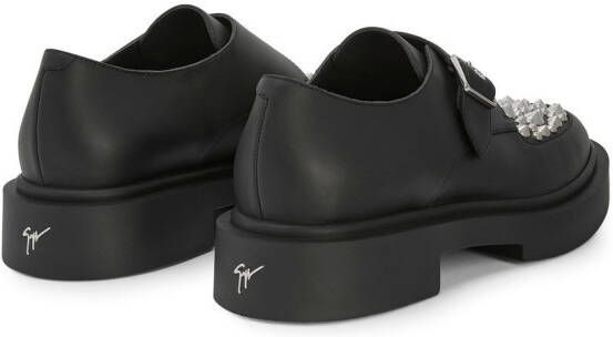 Giuseppe Zanotti Adric studded leather loafers Black