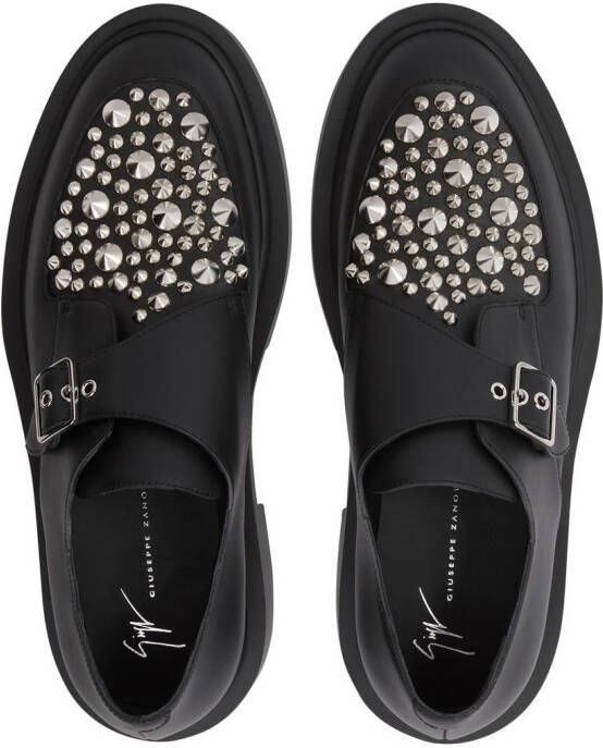 Giuseppe Zanotti Adric studded leather loafers Black