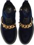 Giuseppe Zanotti Adric velvet lace-up sneakers Blue - Thumbnail 4
