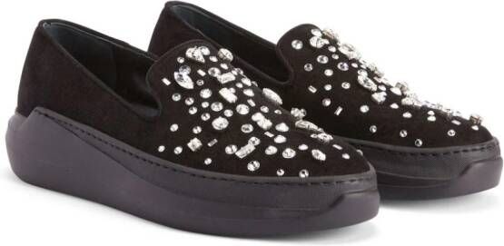 Giuseppe Zanotti Afelia crystal-embellished loafers Black