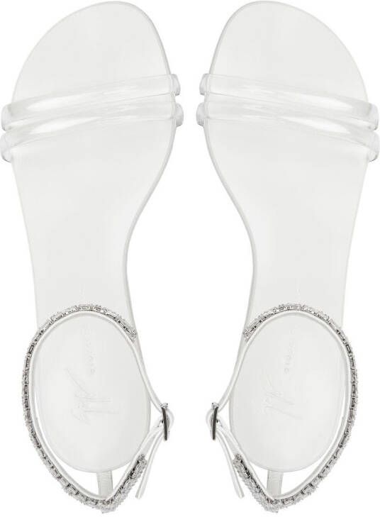 Giuseppe Zanotti Agathe Plexi double-strap sandals Silver