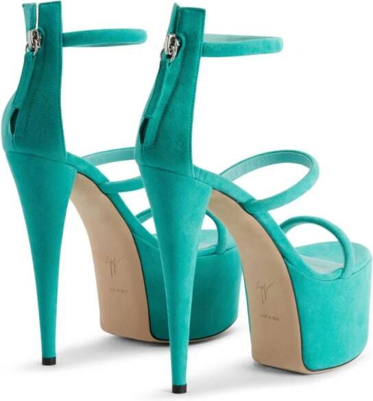 Giuseppe Zanotti Aida 150mm platform suede sandals Green