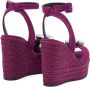 Giuseppe Zanotti Aina woven-wicker crystal-embellished sandals Purple - Thumbnail 3