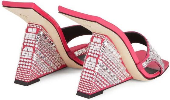 Giuseppe Zanotti Akira Shine 105mm wedge sandals Pink