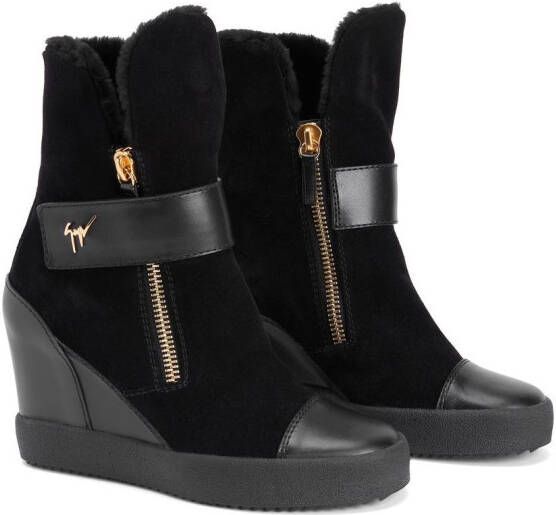 Giuseppe Zanotti Aleta 75mm wedge ankle boots Black
